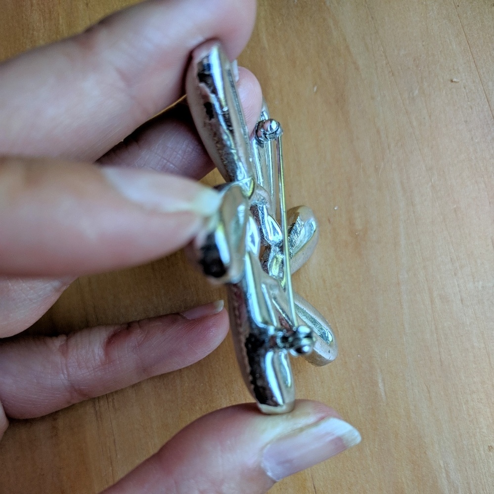 Vintage Emmons signed large white floral brooch - Picture 5 of 5